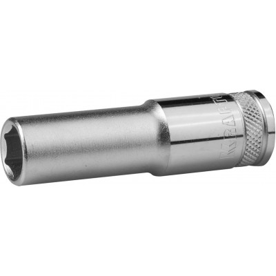 Торцовая головка KRAFTOOL ″INDUSTRIE QUALITAT″, удлиненная, Cr-V, FLANK, хромосатинированная, 1/2″, 12 мм