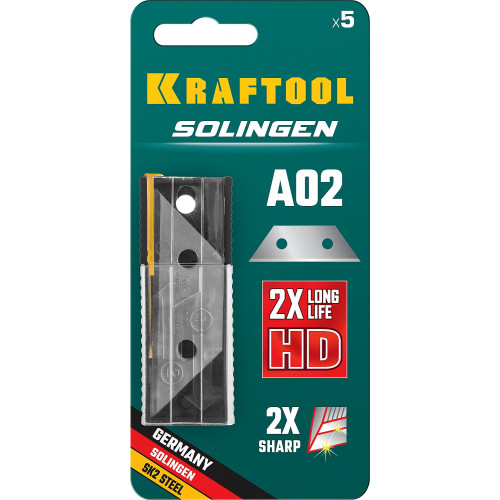 KRAFTOOL SOLINGEN А02 лезвия трапециевидные, 5 шт