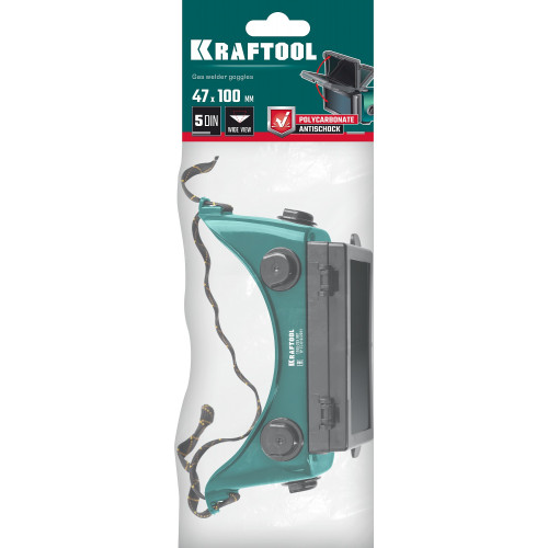 KRAFTOOL с откидным блоком, панорамные, очки газосварщика (1108)