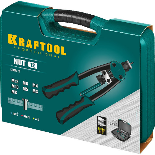 KRAFTOOL NUT-12 резьбовой двуручный заклепочник в кейсе