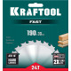 KRAFTOOL Fast 190х30мм 24Т, диск пильный по дереву