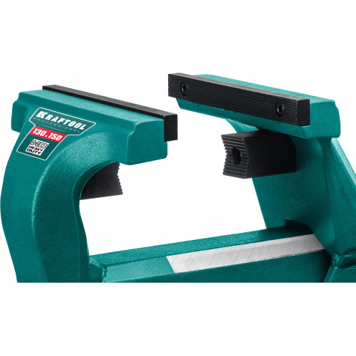 Кованые стальные тиски KRAFTOOL FORGE-130/150 с регулировкой компенсации люфта