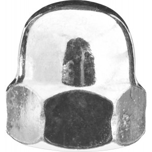 Гайка DIN 1587 колпачковая, M12, 5 кг, оцинкованная, ЗУБР