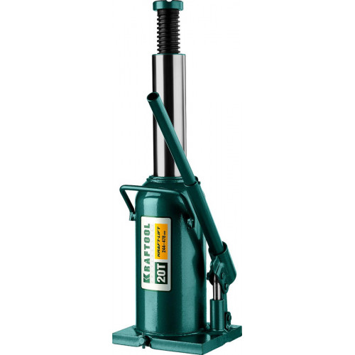 KRAFTOOL KRAFT-LIFT 20т, 244-449мм домкрат бутылочный гидравлический, KRAFT BODY