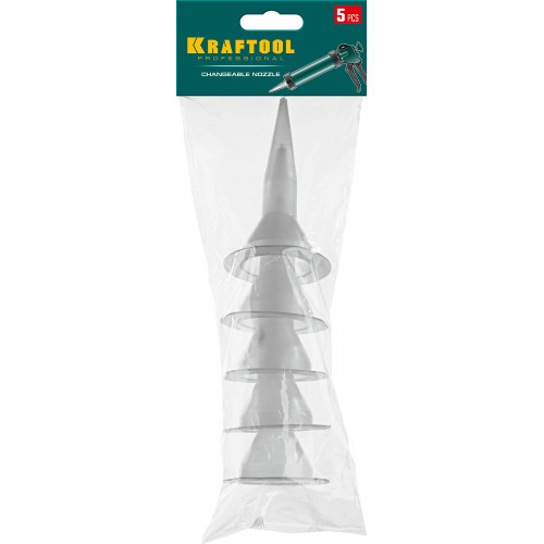 KRAFTOOL запасные сопла для закрытых пистолетов для герметика, 5 шт