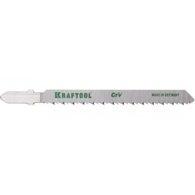 Полотна KRAFTOOL, T101BR, для эл/лобзика, Cr-V, по дереву, фанере, ламинату, обратный рез, EU-хвост., шаг 2,5мм, 75мм, 2шт