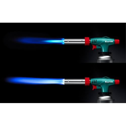 Газовая горелка KRAFTOOL KL-700 с пьезоподжигом, на баллон с цанговым соединением, 1400°C