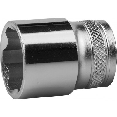 Торцовая головка KRAFTOOL ″INDUSTRIE QUALITAT″, Cr-V, FLANK, хромосатинированная, 1/2″, 22 мм
