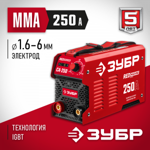Сварочный аппарат инверторный, 250 А, ЗУБР
