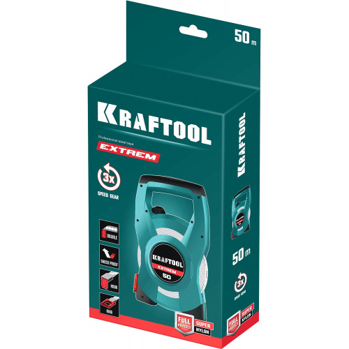 KRAFTOOL EXTREM 50 м геодезическая стальная мерная лента