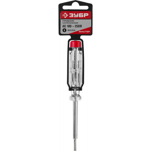 Пробник ЗУБР электрический 25725, на подвеске, 100-250В, 140мм