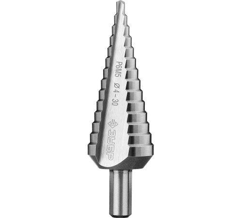 ЗУБР 4-30мм, 14 ступеней, сверло ступенчатое, сталь Р6М5