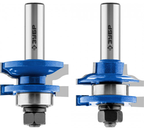 ЗУБР 41,3x23мм, хвостовик 12мм, Набор фрез рамочных №1
