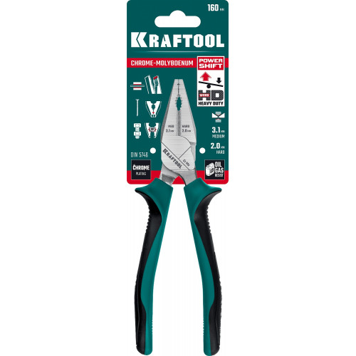 KRAFTOOL плоскогубцы комбинированые, 160 мм
