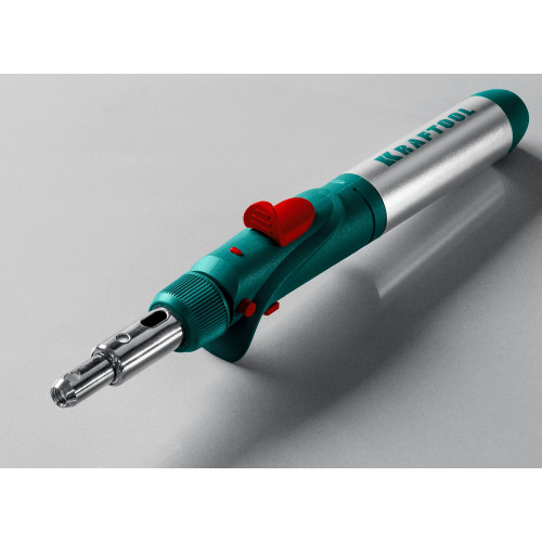 Газовый паяльник KRAFTOOL SolderPro 120K, набор 10-в-1, 30-120 Вт, горелка, фен, пьезоподжиг, 1300°С