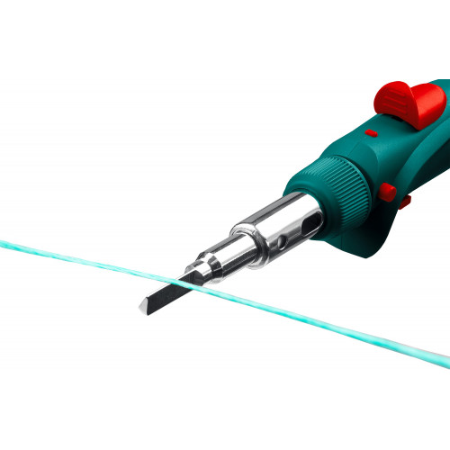 Газовый паяльник KRAFTOOL SolderPro 120K, набор 10-в-1, 30-120 Вт, горелка, фен, пьезоподжиг, 1300°С