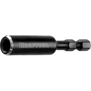 Адаптер KRAFTOOL ″PRO″ Impact Pro для бит, для ударных шуруповертов, хвостовик E 1/4″, магнитный, 60мм