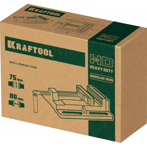 Станочные сверлильные тиски KRAFTOOL 75 мм