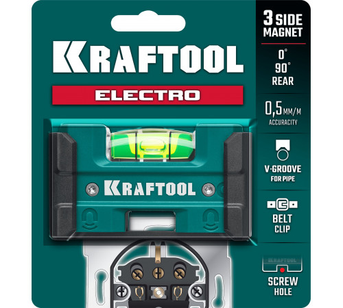 KRAFTOOL Electrо 76 мм, магнитный уровень (34786)