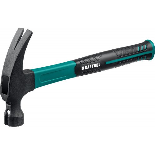 KRAFTOOL Fiberglass 560 г молоток-гвоздодёр столярный c фиберглассовой рукояткой