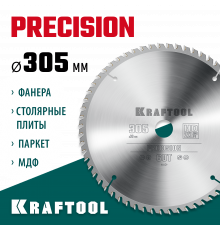 KRAFTOOL PRECISSION 305х30мм 60Т, диск пильный по дереву