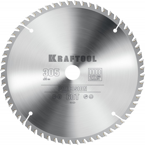 KRAFTOOL PRECISSION 305х30мм 60Т, диск пильный по дереву