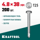 Нержавеющие саморезы DS-P с полукруглой головкой, 38 х 4.8 мм, 200 шт, KRAFTOOL