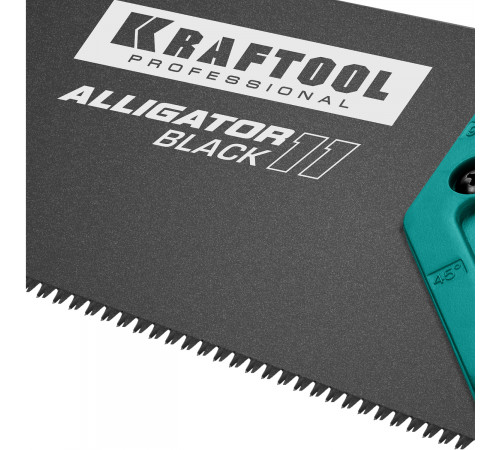 Ножовка для точного реза ″Alligator BLACK 11″, 450 мм, 11 TPI 3D зуб, KRAFTOOL