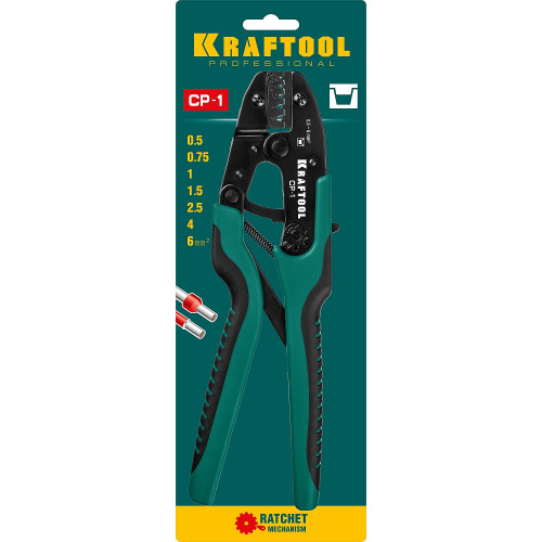 CP-1 пресс-клещи для втулочных наконечников 0.5 - 6 мм.кв, KRAFTOOL