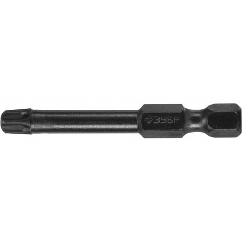 Биты ЗУБР ″ПРОФИ″ TORX, тип хвостовика E 1/4″, T30, 50мм, 2шт, на карточке