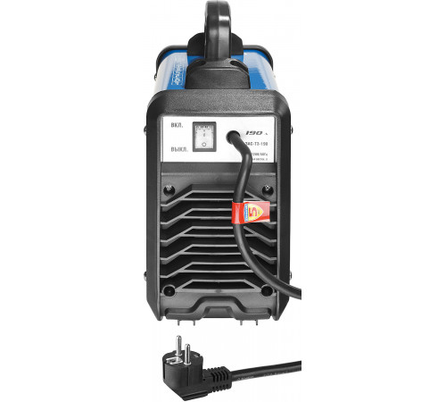 Инвертор сварочный, ЗУБР Профессионал ЗАС-Т3-190, 190А, MMA,IGBT,Форсаж дуги,Горячий старт,Антиприлипание эл-да,ПВ-60%,220В (мин 160В)