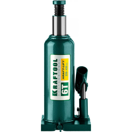 KRAFTOOL KRAFT-LIFT 6т, 219-427мм домкрат бутылочный гидравлический, KRAFT BODY