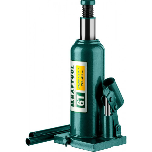 KRAFTOOL KRAFT-LIFT 6т, 219-427мм домкрат бутылочный гидравлический, KRAFT BODY