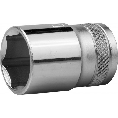 Торцовая головка KRAFTOOL ″INDUSTRIE QUALITAT″, Cr-V, FLANK, хромосатинированная, 1/2″, 18 мм