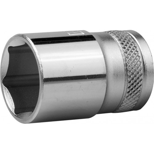 Торцовая головка KRAFTOOL ″INDUSTRIE QUALITAT″, Cr-V, FLANK, хромосатинированная, 1/2″, 18 мм