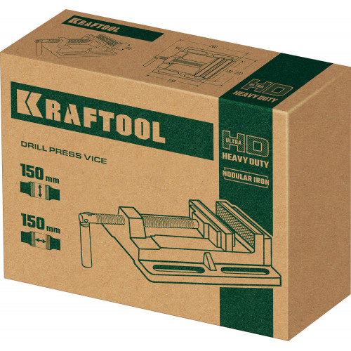 Станочные сверлильные тиски KRAFTOOL 150 мм