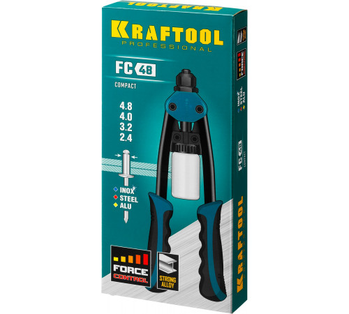 KRAFTOOL FC-48 компактный двуручный заклепочник, ″Force Control″