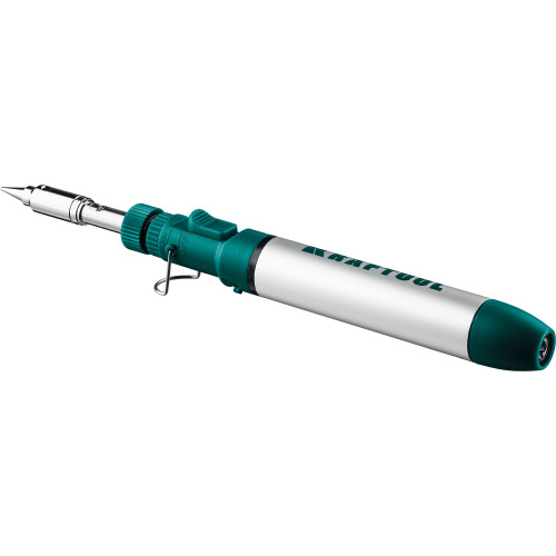 Газовый паяльник KRAFTOOL SolderPro 70B, набор 8-в-1, 30-70 Вт, горелка, фен, 1300°С