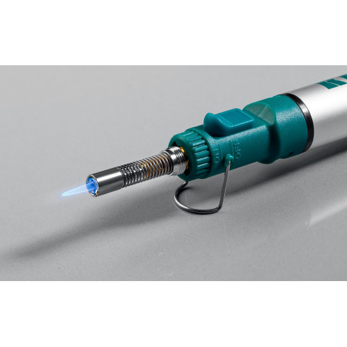 Газовый паяльник KRAFTOOL SolderPro 70B, набор 8-в-1, 30-70 Вт, горелка, фен, 1300°С