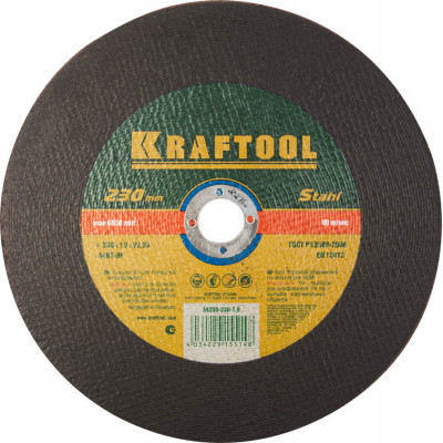 Круг отрезной по металлу, 230x1,9x22,23мм, KRAFTOOL