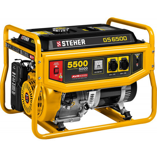 GS-6500 бензиновый генератор, 5500 Вт, STEHER
