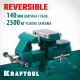 KRAFTOOL Reversible 140 мм, расход 273 мм, Слесарные тиски (32705-140)