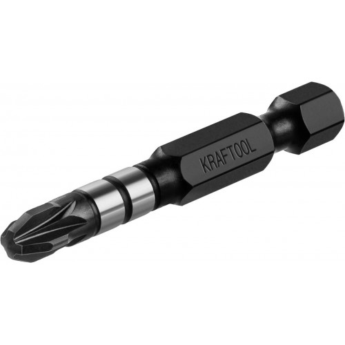 Биты KRAFTOOL Impact Pro, Pozidriv, тип хвостовика E 1/4″, PZ3, 50мм, 10шт, в пластиковом боксе