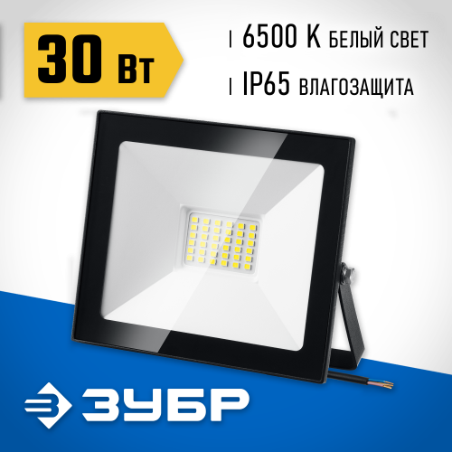ЗУБР ПСК-30 30 Вт, 6500К IP65 Светодиодный прожектор Профессионал, (57141-30)