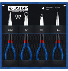 ЗУБР 4 шт, Набор удлиненного губцевого инструмента (22026)