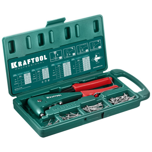 KRAFTOOL X-5F заклепочник с функцией FIX (удержание заклепки) в кейсе
