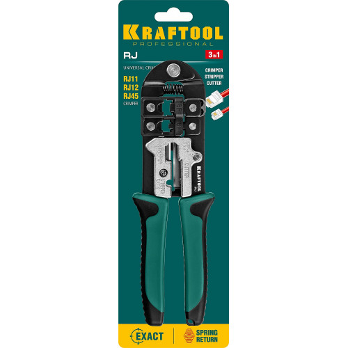 RJ кримпер универсальный, RJ45, RJ11/RJ12, KRAFTOOL
