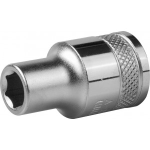 Торцовая головка KRAFTOOL ″INDUSTRIE QUALITAT″, Cr-V, FLANK, хромосатинированная, 1/2″, 8 мм