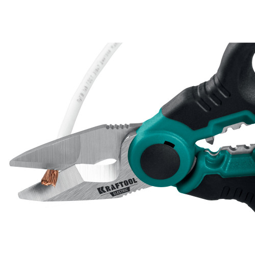 Ножницы электрика KRAFTOOL 4-в-1, 160 мм, с чехлом, ELECTRIC