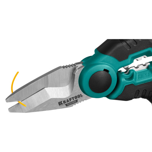 Ножницы электрика KRAFTOOL 4-в-1, 160 мм, с чехлом, ELECTRIC